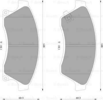 BOSCH 0 986 AB3 096 - Kit pastiglie freno, Freno a disco autozon.pro