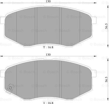 BOSCH 0 986 AB3 090 - Kit pastiglie freno, Freno a disco autozon.pro