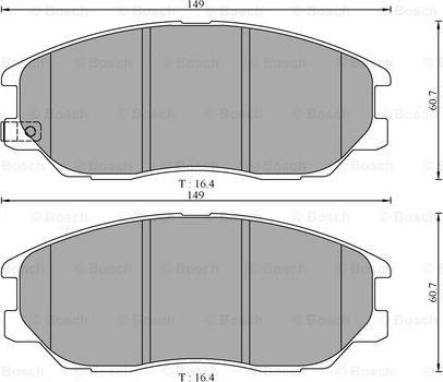 BOSCH 0 986 AB3 056 - Kit pastiglie freno, Freno a disco autozon.pro