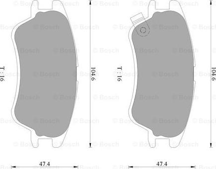 BOSCH 0 986 AB3 053 - Kit pastiglie freno, Freno a disco autozon.pro