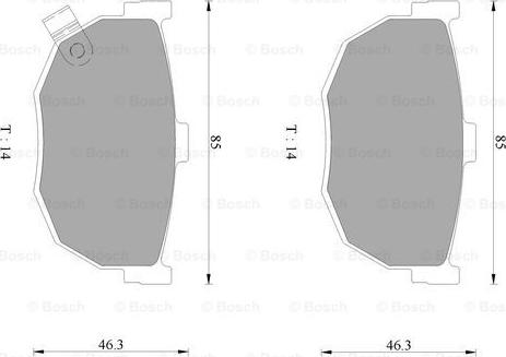 BOSCH 0 986 AB3 064 - Kit pastiglie freno, Freno a disco autozon.pro