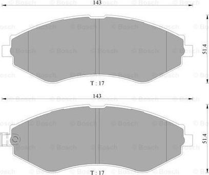 BOSCH 0 986 AB3 061 - Kit pastiglie freno, Freno a disco autozon.pro