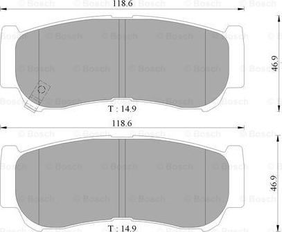 BOSCH 0 986 AB3 067 - Kit pastiglie freno, Freno a disco autozon.pro