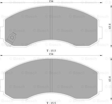 BOSCH 0 986 AB3 030 - Kit pastiglie freno, Freno a disco autozon.pro