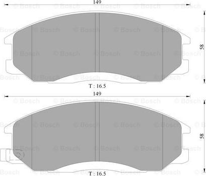 BOSCH 0 986 AB3 033 - Kit pastiglie freno, Freno a disco autozon.pro