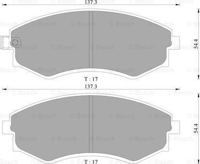 BOSCH 0 986 AB3 027 - Kit pastiglie freno, Freno a disco autozon.pro