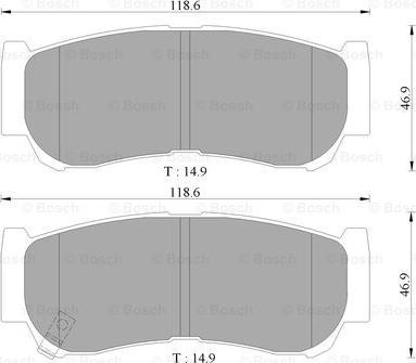 BOSCH 0 986 AB3 074 - Kit pastiglie freno, Freno a disco autozon.pro