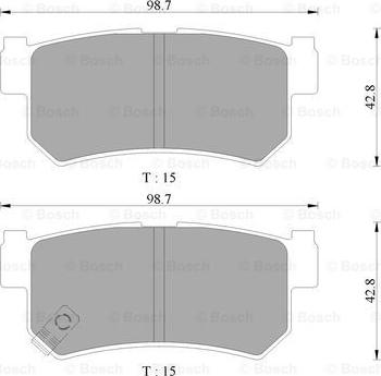 BOSCH 0 986 AB3 073 - Kit pastiglie freno, Freno a disco autozon.pro