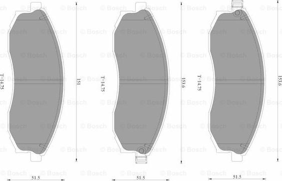 BOSCH 0 986 AB3 144 - Kit pastiglie freno, Freno a disco autozon.pro