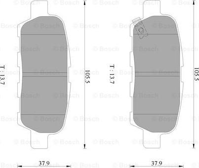 BOSCH 0 986 AB3 104 - Kit pastiglie freno, Freno a disco autozon.pro