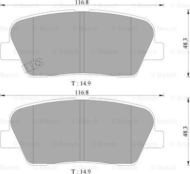 BOSCH 0 986 AB3 105 - Kit pastiglie freno, Freno a disco autozon.pro