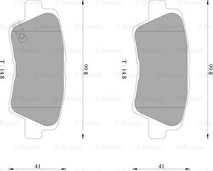 BOSCH 0 986 AB3 100 - Kit pastiglie freno, Freno a disco autozon.pro