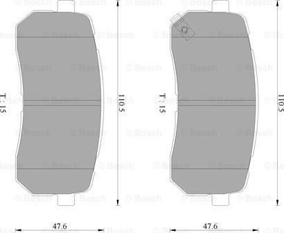 BOSCH 0 986 AB3 101 - Kit pastiglie freno, Freno a disco autozon.pro