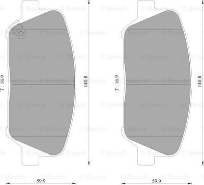 BOSCH 0 986 AB3 108 - Kit pastiglie freno, Freno a disco autozon.pro