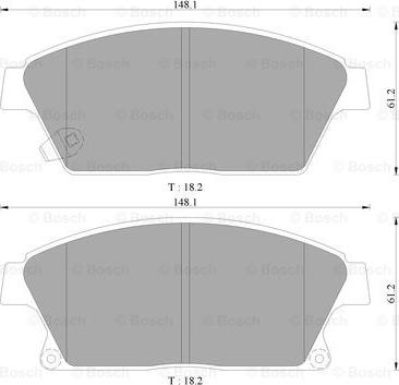 BOSCH 0 986 AB3 131 - Kit pastiglie freno, Freno a disco autozon.pro