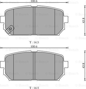 BOSCH 0 986 AB3 125 - Kit pastiglie freno, Freno a disco autozon.pro