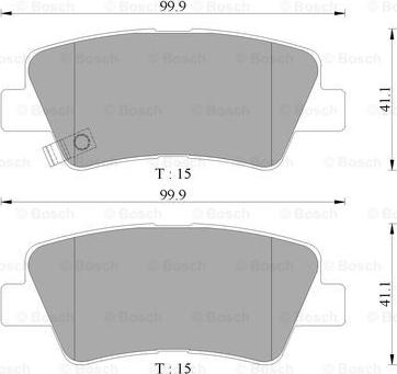 BOSCH 0 986 AB3 121 - Kit pastiglie freno, Freno a disco autozon.pro