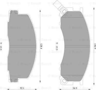 BOSCH 0 986 AB2 449 - Kit pastiglie freno, Freno a disco autozon.pro