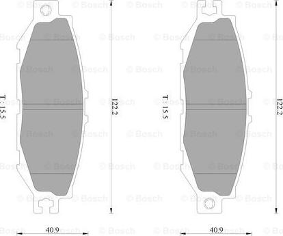 BOSCH 0 986 AB2 443 - Kit pastiglie freno, Freno a disco autozon.pro