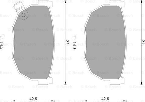 BOSCH 0 986 AB2 451 - Kit pastiglie freno, Freno a disco autozon.pro