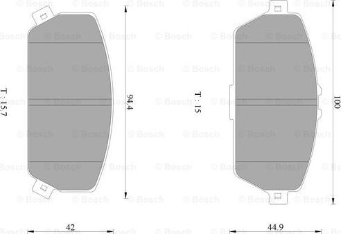 BOSCH 0 986 AB2 466 - Kit pastiglie freno, Freno a disco autozon.pro