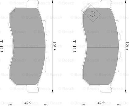 BOSCH 0 986 AB2 418 - Kit pastiglie freno, Freno a disco autozon.pro