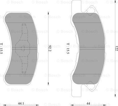 BOSCH 0 986 AB2 417 - Kit pastiglie freno, Freno a disco autozon.pro