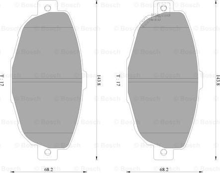 BOSCH 0 986 AB2 487 - Kit pastiglie freno, Freno a disco autozon.pro