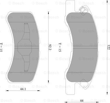 BOSCH 0 986 AB2 421 - Kit pastiglie freno, Freno a disco autozon.pro