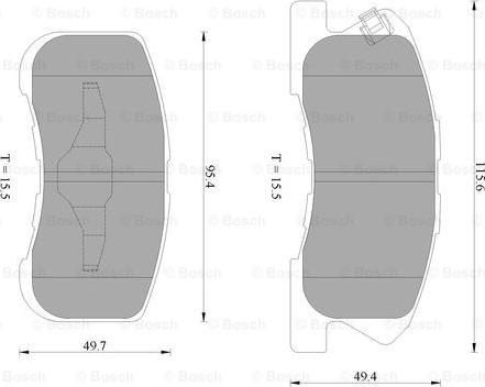 BOSCH 0 986 AB2 559 - Kit pastiglie freno, Freno a disco autozon.pro