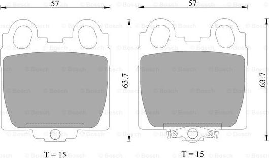 BOSCH 0 986 AB2 552 - Kit pastiglie freno, Freno a disco autozon.pro