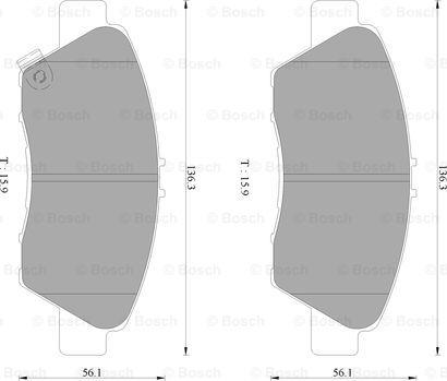 BOSCH 0 986 AB2 508 - Kit pastiglie freno, Freno a disco autozon.pro