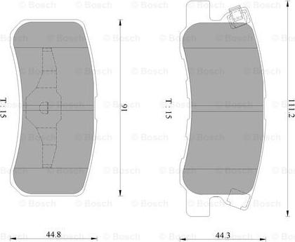 BOSCH 0 986 AB2 669 - Kit pastiglie freno, Freno a disco autozon.pro