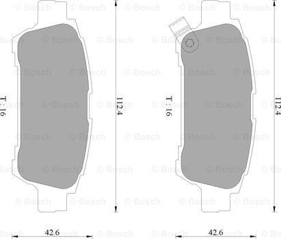 BOSCH 0 986 AB2 673 - Kit pastiglie freno, Freno a disco autozon.pro