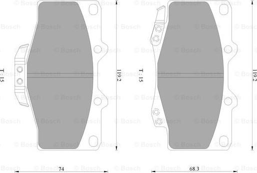 BOSCH 0 986 AB2 057 - Kit pastiglie freno, Freno a disco autozon.pro