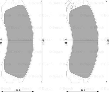 BOSCH 0 986 AB2 065 - Kit pastiglie freno, Freno a disco autozon.pro