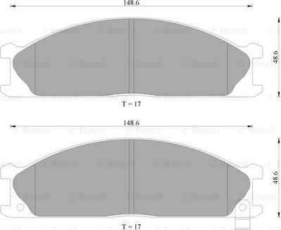 BOSCH 0 986 AB2 007 - Kit pastiglie freno, Freno a disco autozon.pro