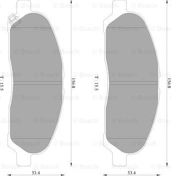 BOSCH 0 986 AB2 353 - Kit pastiglie freno, Freno a disco autozon.pro