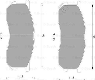 BOSCH 0 986 AB2 314 - Kit pastiglie freno, Freno a disco autozon.pro