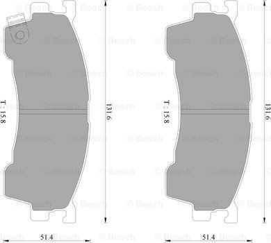 BOSCH 0 986 AB2 316 - Kit pastiglie freno, Freno a disco autozon.pro