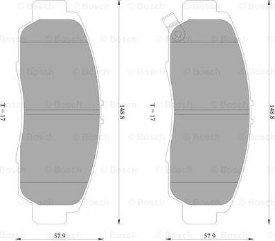 BOSCH 0 986 AB2 381 - Kit pastiglie freno, Freno a disco autozon.pro