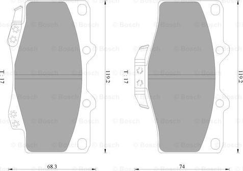 BOSCH 0 986 AB2 321 - Kit pastiglie freno, Freno a disco autozon.pro