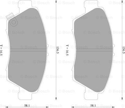 BOSCH 0 986 AB2 291 - Kit pastiglie freno, Freno a disco autozon.pro