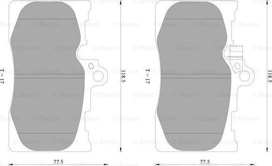 BOSCH 0 986 AB2 297 - Kit pastiglie freno, Freno a disco autozon.pro