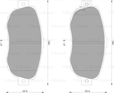 BOSCH 0 986 AB2 256 - Kit pastiglie freno, Freno a disco autozon.pro