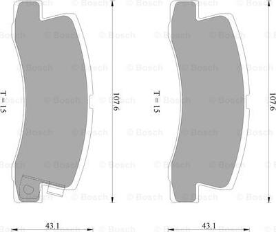 BOSCH 0 986 AB2 258 - Kit pastiglie freno, Freno a disco autozon.pro