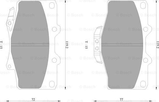 BOSCH 0 986 AB2 252 - Kit pastiglie freno, Freno a disco autozon.pro