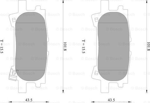 BOSCH 0 986 AB2 260 - Kit pastiglie freno, Freno a disco autozon.pro