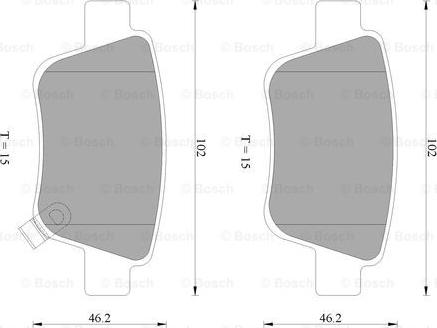 BOSCH 0 986 AB2 267 - Kit pastiglie freno, Freno a disco autozon.pro