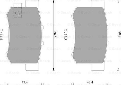 BOSCH 0 986 AB2 206 - Kit pastiglie freno, Freno a disco autozon.pro